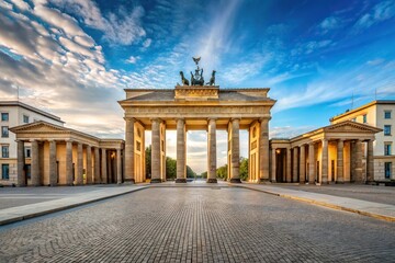 Naklejka premium panoramic view of Brandenburg Gate