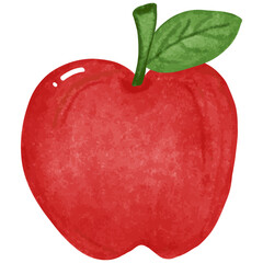 red apple isolated on white