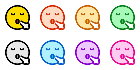 Editable sigh, relief, expression emoticon vector icon. Part of a big icon set family. Part of a big icon set family. Perfect for web and app interfaces, presentations, infographics, etc