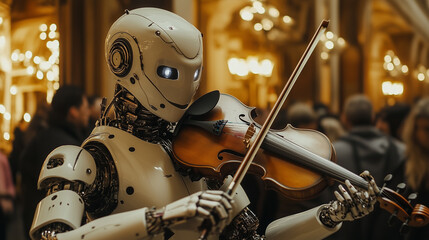 Robot Violinist Delivers Masterful Performance to Audience, Blending AI and Musical Artistry