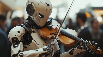 Robot Violinist Delivers Masterful Performance to Audience, Blending AI and Musical Artistry
