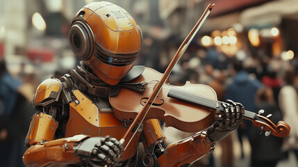 Robot Violinist Delivers Masterful Performance to Audience, Blending AI and Musical Artistry