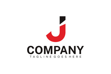 Letter J company logo design vector