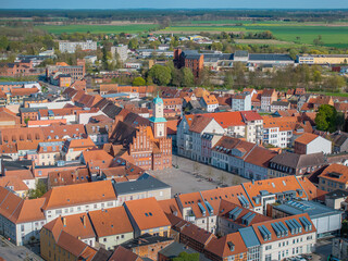 Blick zum Rathaus Wittstock/Dosse