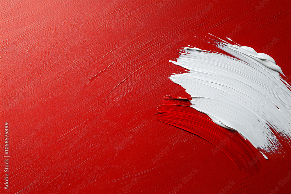 Poster exploring the interplay of elegant brushstrokes in chinese calligraphy against a bold red canvas