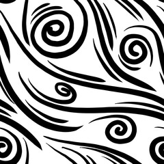 Fototapeta premium Abstract lines seamless pattern on white Background for wallpaper, wrapping paper, textile and printing