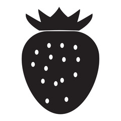 Strawberry icon. fresh fruit isolated on white background. vector illustration.