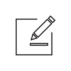 pencil icon logo vector symbol