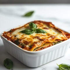 A delicious and hearty vegetable lasagna with layers of pasta, cheese, and a rich tomato sauce