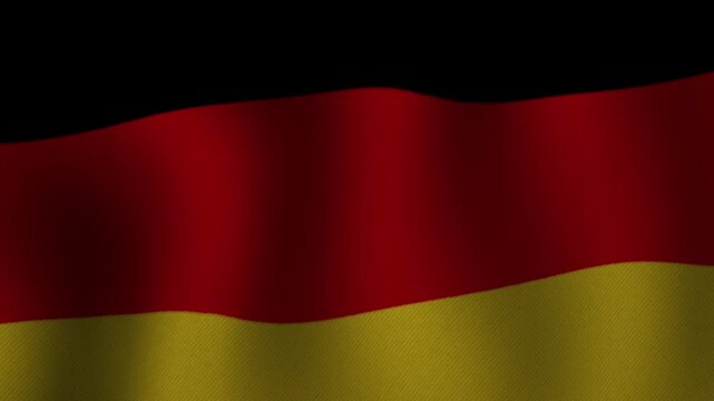 Germany flag video. 3D German Flag in Slow Motion