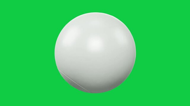 Animation Rotating Lacrosse Ball Greenscreen Background