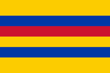 Obraz premium Flag of Bergen Municipality (Limburg province, Kingdom of the Netherlands, Holland) Baerge