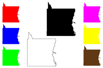 Emery County, State of Utah (U.S. county, United States of America, USA, U.S., US) map vector illustration, scribble sketch Emery map