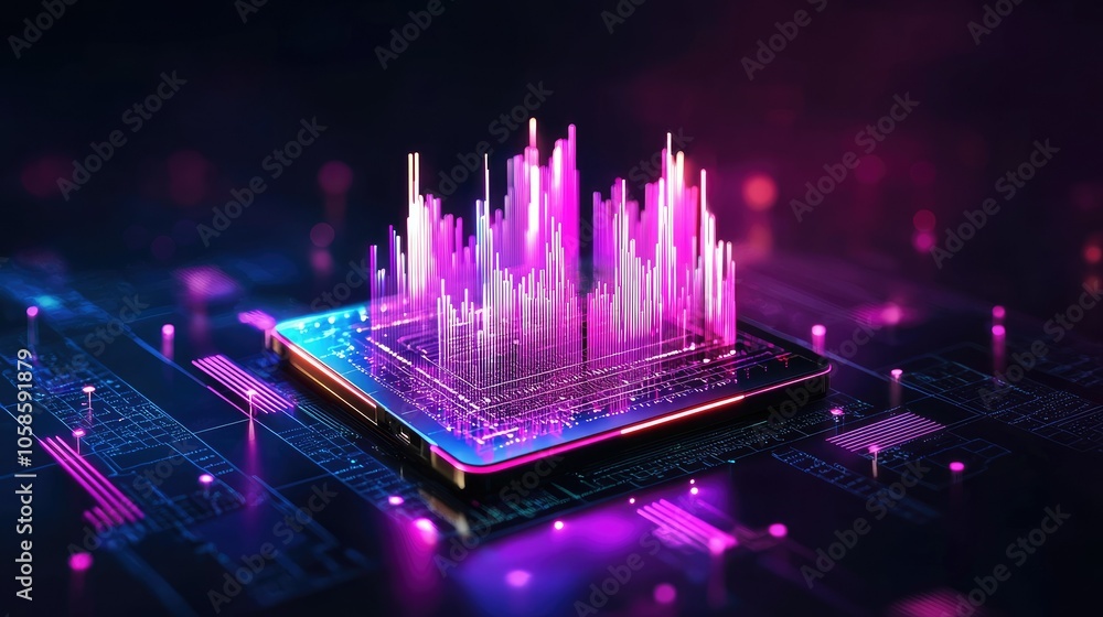 Fototapete Innovative gpu technology for accelerating machine learning applications and standard scaling