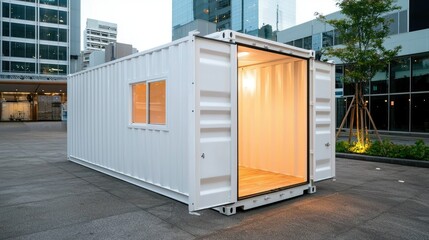 Mobile Art Container in Urban Environment