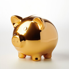 Gold piggy bank
