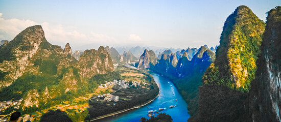 Li River view. Xiangong Mountain. China. © Jacek Warsaw PL