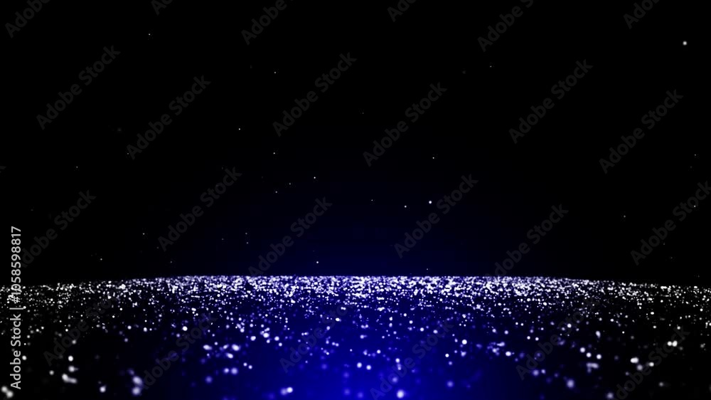 Poster abstract blue particles background loop