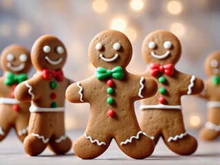 Fototapeta premium Gingerbread men Christmas cookies