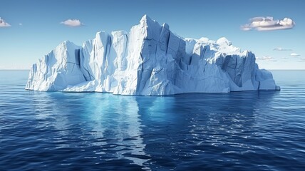 Floating Antarctic iceberg symbolizes climate change and environmental conservation challenges impacting sea levels and ice melting, highlighting urgency for action