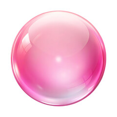 Bright Pink Bubblegum Bubble with Transparent Background – Candy Delight Image