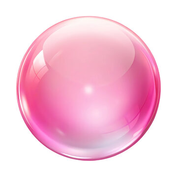 Bright Pink Bubblegum Bubble with Transparent Background &ndash; Candy Delight Image