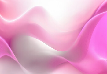 Fototapeta premium Abstract pink and white wavy background.