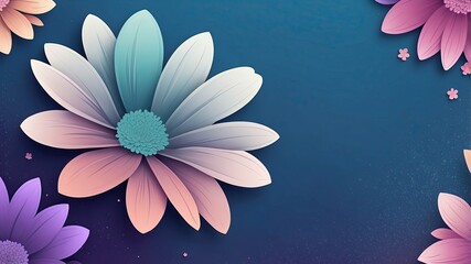 Simple daisy flower background, banner design