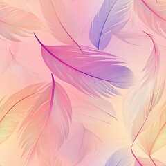 Obraz premium Abstract Pink and Purple Feather Pattern