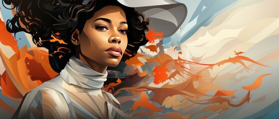 Naklejka premium Celebrate Progress in Black History Month
