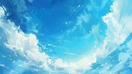 Beautiful Blue and White Sky Background