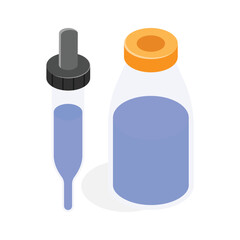 Small bottle with dropper for eye medication