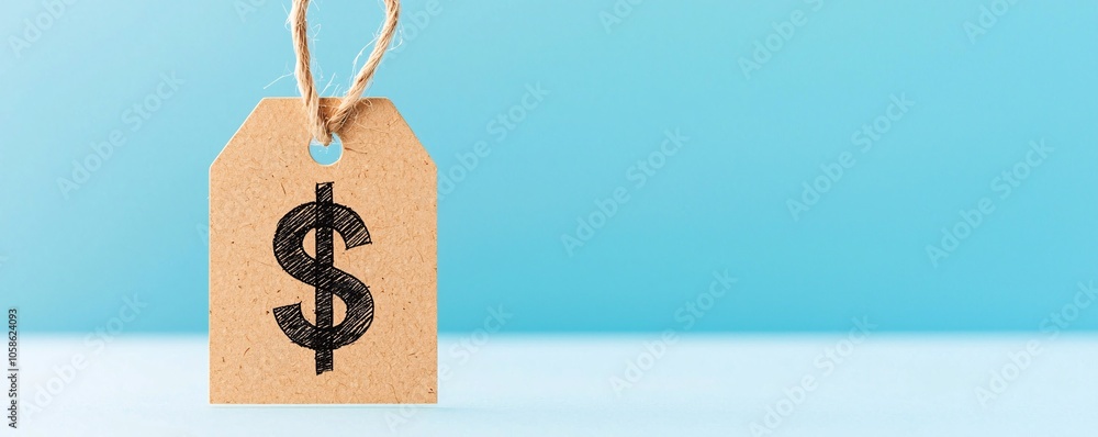 Poster a retail tag with a price crossed out and replaced by a perceived value symbol, showing the importan
