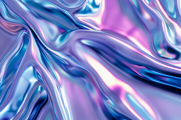 Obraz premium Blue And Purple Iridescent Holographic Background
