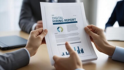 In-depth analysis of a digital hiring report enhancing recruitment strategy through data-driven insights in a professional environment
