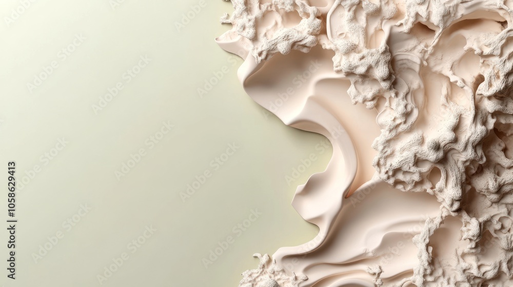 Poster abstract creamy texture on a soft gradient background.