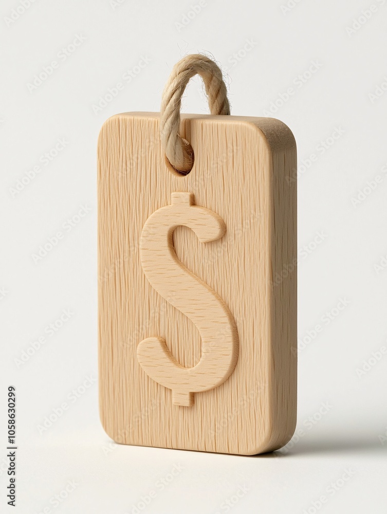Poster a minimalist scene of a price tag and value symbol, showing cost perception in shopping decisions. n