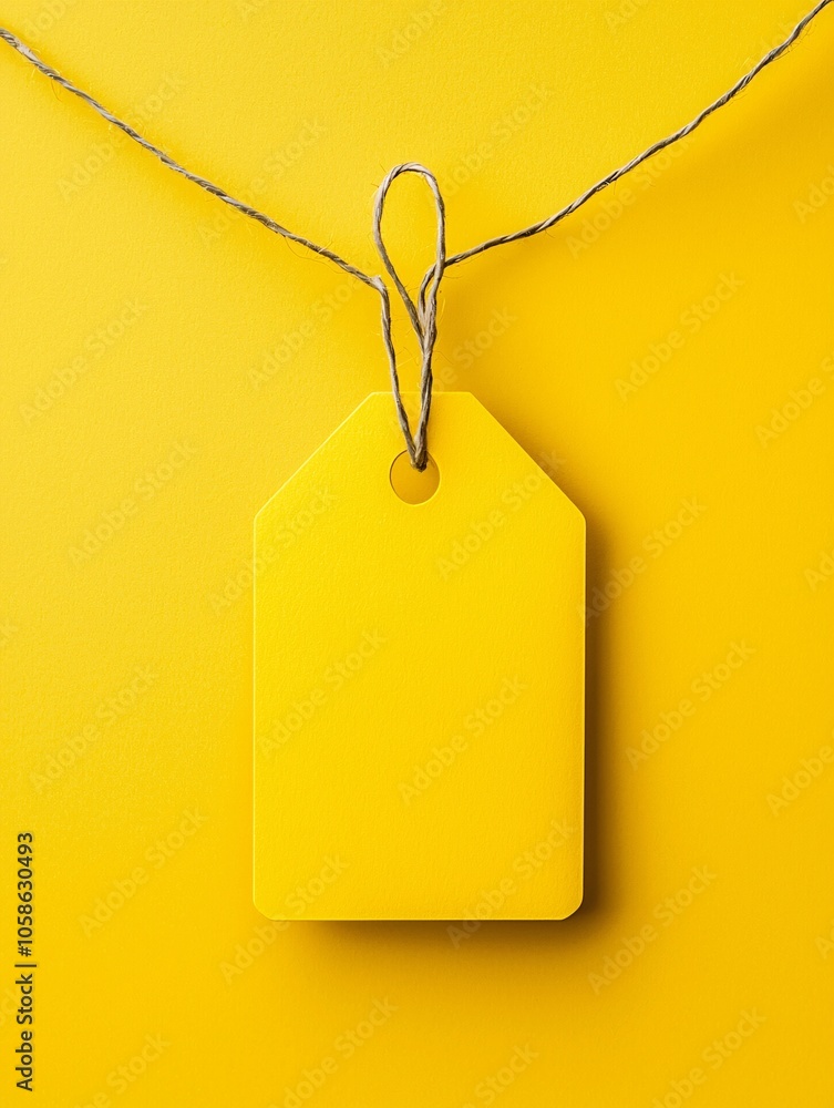 Poster a minimalist scene of a price tag and value symbol, showing cost perception in shopping decisions. n