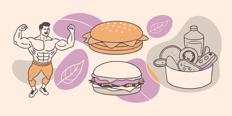 These illustrations can effectively convey the appeal and advantages of high protein cultured meat for athletes while emphasizing healthy lifestyle choices.