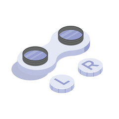 Contact lenses with left and right indicators for vision correction