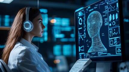 Educator analyzing ai-generated reports on student performance and engagement to improve teaching strategies and outcomes