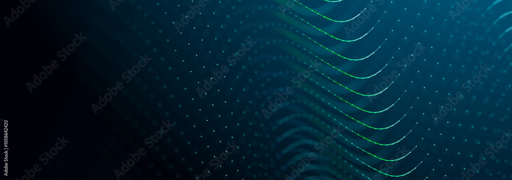 Poster abstract digital connection dots. technology background. network connection structure. 3d rendering.