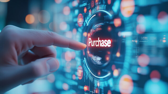 finger pressing a button