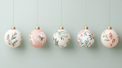 christmas balls on white background
