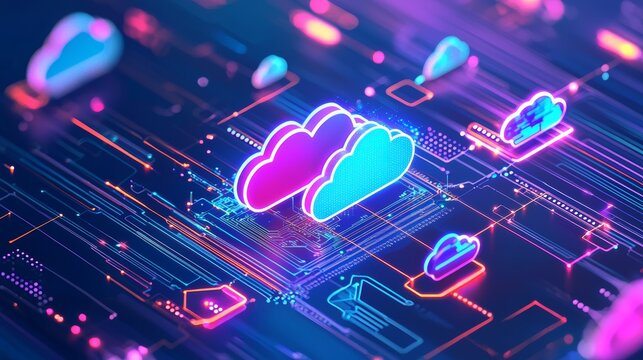 Visual representation of multi-cloud environments showcasing the interconnectedness of various cloud services and platforms