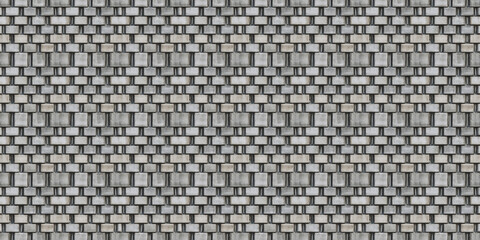 Concrete Brick Texture: Smooth, light gray concrete bricks with minimal texture, thin mortar lines, and a sleek, industrial appearance for urban designs