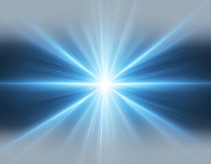 A dazzling blue light explosion with a starburst effect, illuminating the surrounding area with dynamic energy.