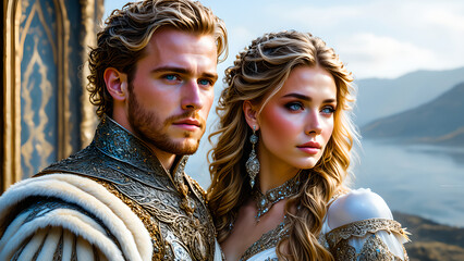 portrait of a royal vikingb couple