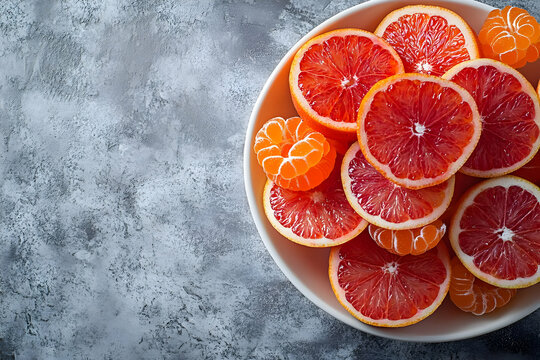 Juicy Red Grapefruit and Mandarin Photo
