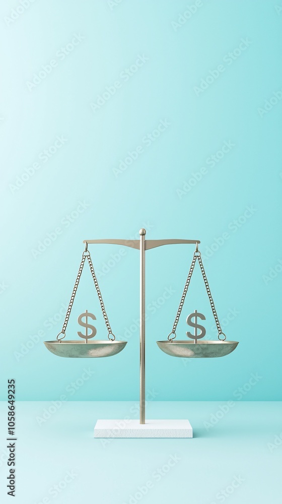 Poster a graphic of a scale with dollar signs on one side and a value icon on the other, balancing the conc